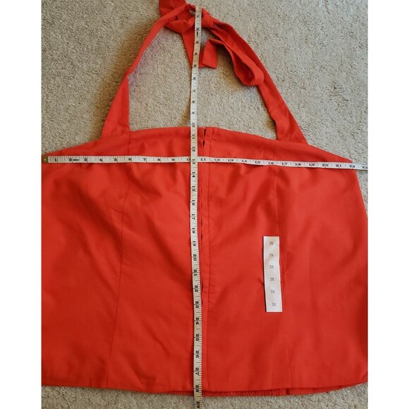 Future Collective Red Cotton Blend Halter Top Size 3X NWT - Picture 5 of 7